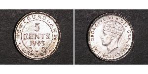 5 Cent Neufundland und Labrador Silber Georg VI (1895-1952)