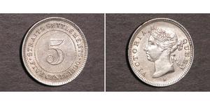 5 Cent Straits Settlements (1826 - 1946) Silber Victoria (1819 - 1901)
