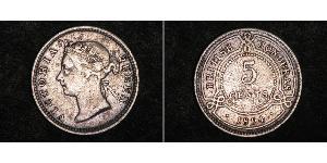 5 Cent British Honduras (1862-1981) Silver Victoria (1819 - 1901)