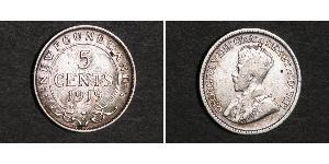 5 Cent Canada Silver George V of the United Kingdom (1865-1936)
