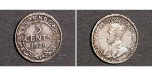 5 Cent Canada Silver George V of the United Kingdom (1865-1936)