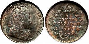 5 Cent Canada Silver Edward VII (1841-1910)