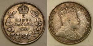 5 Cent Canada Silver Edward VII (1841-1910)
