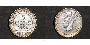 5 Cent Newfoundland and Labrador Silver George VI (1895-1952)