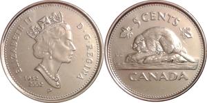 5 Cent Canada Steel Elizabeth II (1926-2022)
