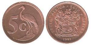 5 Cent South Africa (1910 - ) Steel/Copper 
