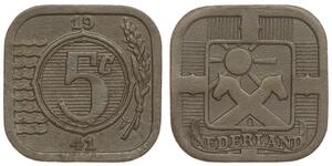 5 Cent Regno dei Paesi Bassi (1815 - ) Zinco 