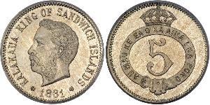 5 Cent Vereinigten Staaten von Amerika (1776 - )  David Kalākaua