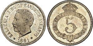 5 Cent Vereinigten Staaten von Amerika (1776 - )  David Kalākaua