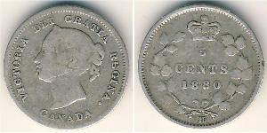 5 Cent 加拿大 銀 维多利亚 (英国君主)