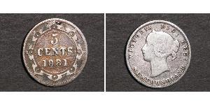 5 Cent 紐芬蘭與拉布拉多 銀 维多利亚 (英国君主)