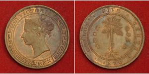 5 Cent 斯里蘭卡 (1948 - ) 銅 维多利亚 (英国君主)