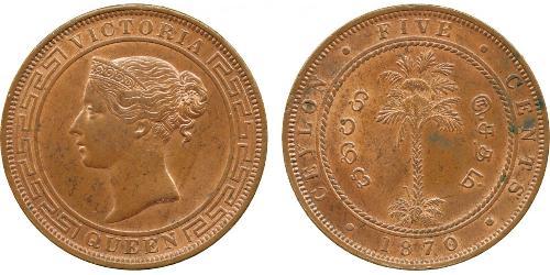 5 Cent 斯里蘭卡 (1948 - ) 銅 维多利亚 (英国君主)