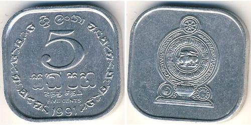 5 Cent 斯里蘭卡 (1948 - ) 铝 