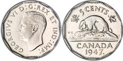 5 Cent 加拿大 镍 