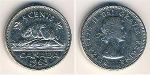 5 Cent 加拿大 銅/镍 伊丽莎白二世 (1926-2022)