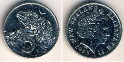 5 Cent 新西兰 镍/銅 伊丽莎白二世 (1926-2022)