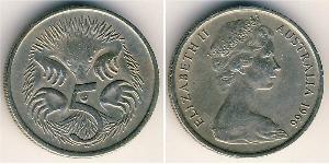 5 Cent 澳大利亚 銅/镍 伊丽莎白二世 (1926-2022)