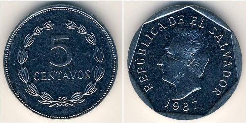 5 Centavo El Salvador Acciaio inossidabile 