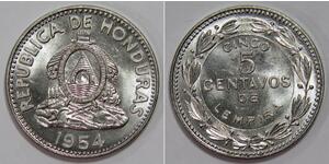 5 Centavo Honduras (1821 - ) Brass 