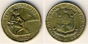 5 Centavo Philippines Brass 