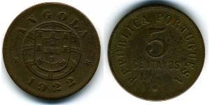 5 Centavo Portugal / Portuguese Angola (1575-1975) Bronce 