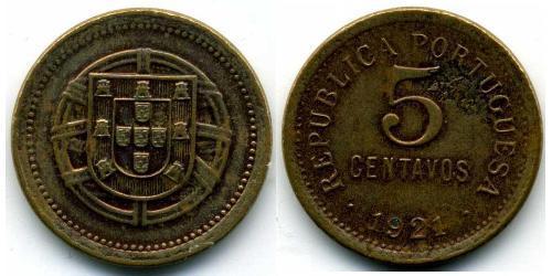 5 Centavo Erste Portugiesische Republik (1910 - 1926) Bronze 