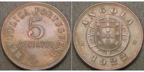 5 Centavo Portogallo / Portuguese Angola (1575-1975) Bronzo 