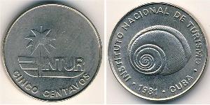 5 Centavo Cuba (1898 - ) Copper/Nickel 