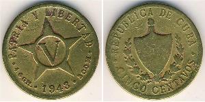 5 Centavo Cuba (1898 - ) Copper/Nickel 