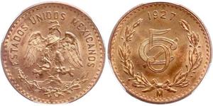 5 Centavo Mexique (1867 - ) Cuivre 