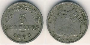 5 Centavo Bolivie (1825 - ) Cuivre/Nickel 