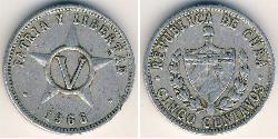 5 Centavo Cuba (1898 - ) Kupfer/Nickel 