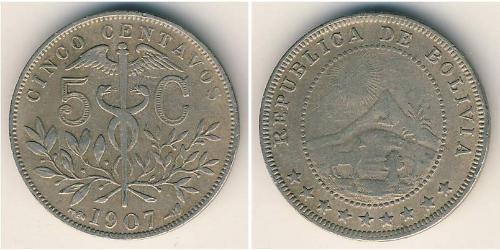 5 Centavo Bolivia (1825 - ) Níquel/Cobre 