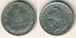 5 Centavo República Argentina (1861 - ) Níquel/Cobre 