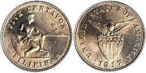 5 Centavo Philippinen Silber 