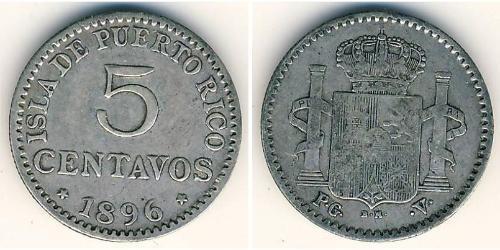 5 Centavo Puerto Rico (1898 - ) Silver 