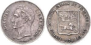 5 Centavo Venezuela (1811 - ) Silver 