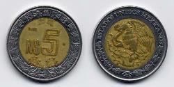 5 Сентаво Мексиканські Сполучені Штати (1867 - ) Біметал 