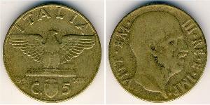 5 Centesimo Kingdom of Italy (1861-1946) Alluminio/Bronzo 