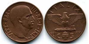 5 Centesimo Kingdom of Italy (1861-1946) Aluminio/Bronce 