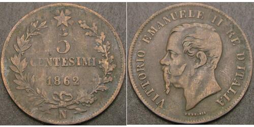 5 Centesimo Kingdom of Italy (1861-1946) Bronce 