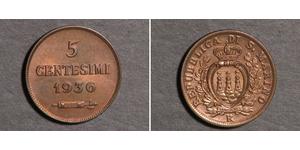 5 Centesimo Saint-Marin (301 - ) Bronze 