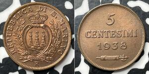5 Centesimo San Marino (301 - ) Bronzo 