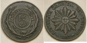 5 Centesimo Uruguay (1825 - ) Copper 