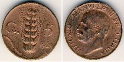 5 Centesimo Kingdom of Italy (1861-1946) Kupfer Viktor Emanuel III. (Italien) (1869 - 1947)