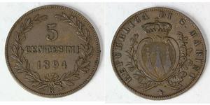 5 Centesimo San Marino (301 - ) Kupfer 
