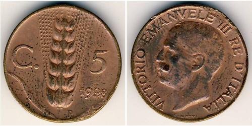 5 Centesimo Kingdom of Italy (1861-1946) Rame Vittorio Emanuele III d