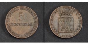 5 Centesimo Italien Silber 