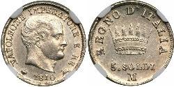 5 Centesimo Kingdom of Italy (Napoleonic) (1805–1814) Silver Napoleon (1769 - 1821)